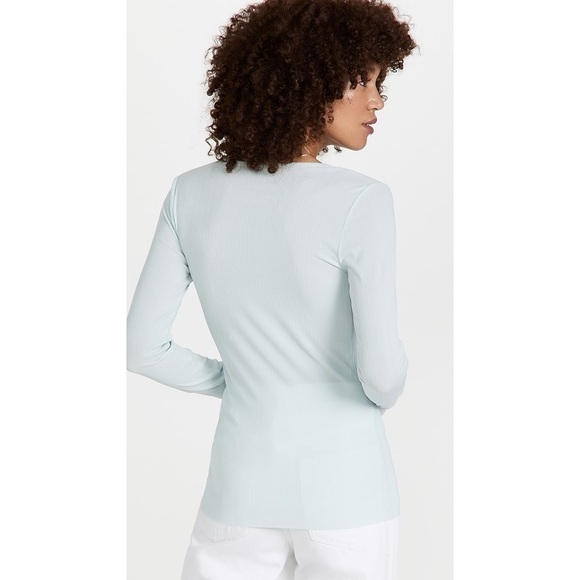 rag & bone Zoe Deep V Long Sleeve Tee Size Small - Picture 3 of 7